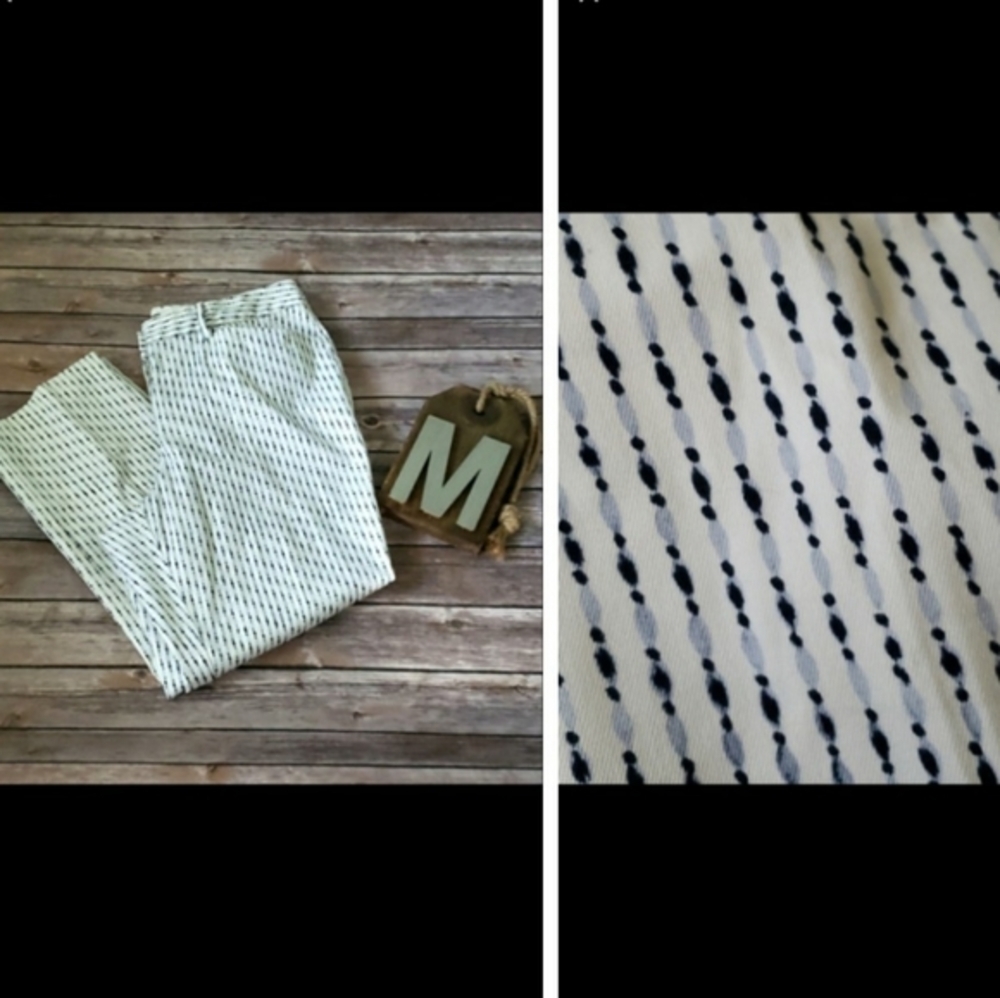 Lands' End mid rise straight leg patterned pants